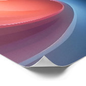 Abstracte wervelende kleuren poster (Hoek)
