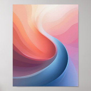 Abstracte wervelende kleuren poster