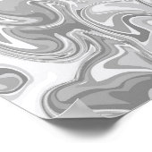 Abstracte Wervelende Kunst - Grijs Poster (Hoek)