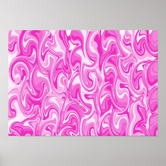 Abstracte Wervelende Kunst - Magenta Poster (Voorkant)