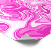 Abstracte Wervelende Kunst - Magenta Poster (Hoek)