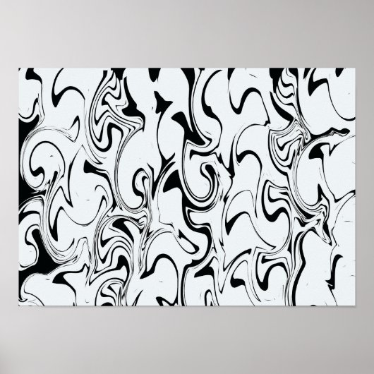Abstracte Wervelende Kunst Poster (Voorkant)