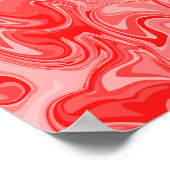 Abstracte Wervelende Kunst - Rood Poster (Hoek)