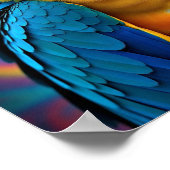 Abstracte wervelende papegaai poster (Hoek)