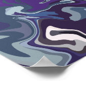 Abstracte wervelende stroom van kleuren poster (Hoek)