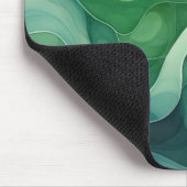 Abstracte wervelende tinten groen muismat (Hoek)