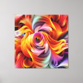 Abstracte wervelende vormen canvas afdruk (Voorkant)