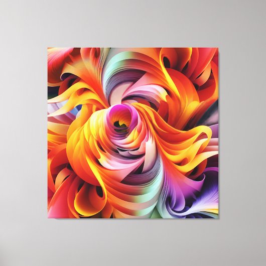 Abstracte wervelende vormen canvas afdruk (Voorkant)