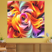 Abstracte wervelende vormen canvas afdruk (Insitu (Woonkamer))