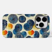  Abstracte werveling met naam en zin Case-Mate iPhone Case (Achterkant (horizontaal))