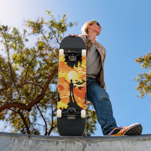 Abstracte werveling persoonlijk skateboard (Buiten 1)