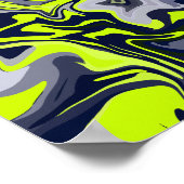 Abstracte werveling van groen, grijs en zwart poster (Hoek)