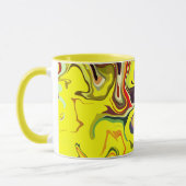 Abstracte werveling van levendige kleuren mok (Links)