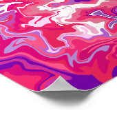 Abstracte werveling van levendige kleuren poster (Hoek)