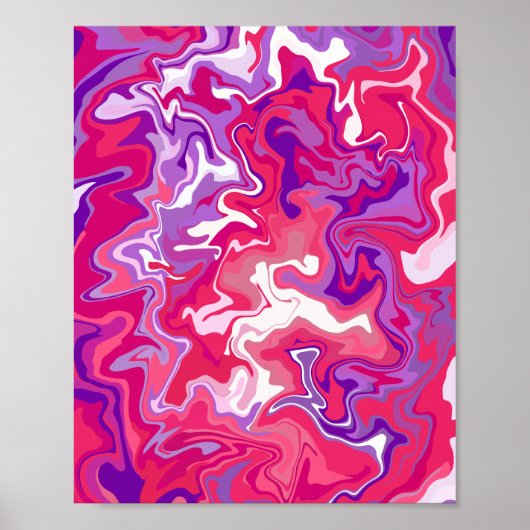 Abstracte werveling van levendige kleuren poster (Voorkant)