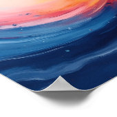 Abstracte Werveling van Warmte en Diepte Poster (Hoek)