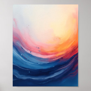 Abstracte Werveling van Warmte en Diepte Poster