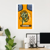 Abstracte Wervelingen Luciferdoosje Kunstprint, Ho Poster (Thuiskantoor)