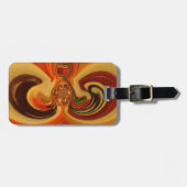 Abstracte wervelingen met Teardrop Center Art Prin Bagagelabel (Voorkant horizontaal)