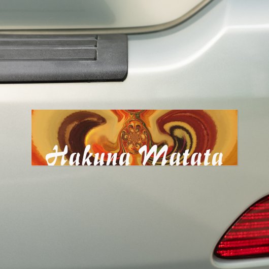 Abstracte wervelingen met Teardrop Center Art Prin Bumpersticker (Op auto)