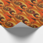 Abstracte wervelingen met Teardrop Center Art Prin Cadeaupapier (Hoek)