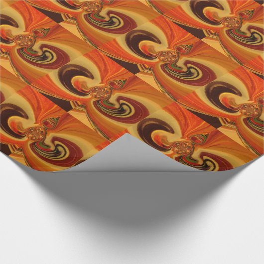 Abstracte wervelingen met Teardrop Center Art Prin Cadeaupapier (Hoek)