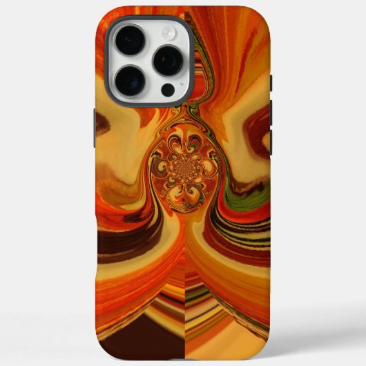 Abstracte wervelingen met Teardrop Center Art Prin Case-Mate iPhone Case (Achterkant)