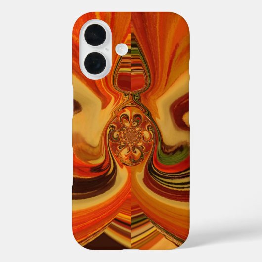 Abstracte wervelingen met Teardrop Center Art Prin Case-Mate iPhone Case (Achterkant)