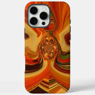 Abstracte wervelingen met Teardrop Center Art Prin iPhone 16 Pro Max Hoesje