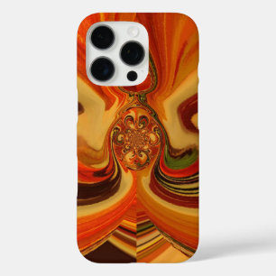 Abstracte wervelingen met Teardrop Center Art Prin iPhone 16 Pro Hoesje