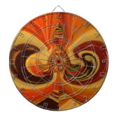 Abstracte wervelingen met Teardrop Center Art Prin Dartbord (Voorkant)