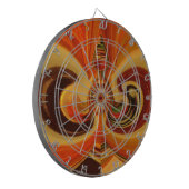 Abstracte wervelingen met Teardrop Center Art Prin Dartbord (Voorkant Links)