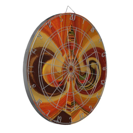 Abstracte wervelingen met Teardrop Center Art Prin Dartbord (Voorkant Links)