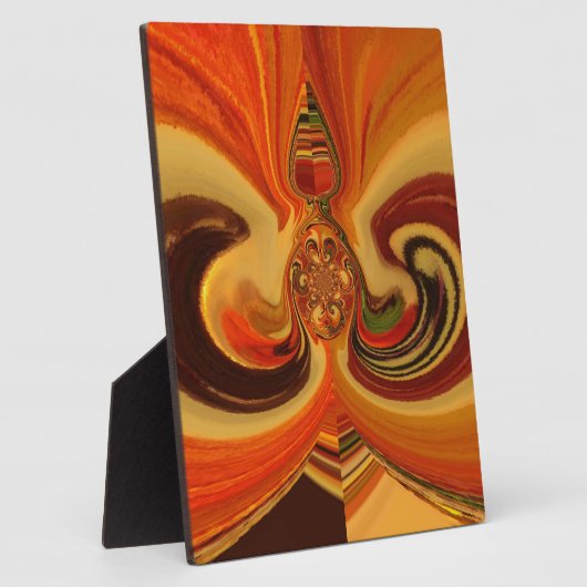 Abstracte wervelingen met Teardrop Center Art Prin Fotoplaat (Zijkant)