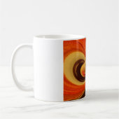 Abstracte wervelingen met Teardrop Center Art Prin Koffiemok (Links)