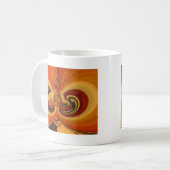 Abstracte wervelingen met Teardrop Center Art Prin Koffiemok (Voorkant links)