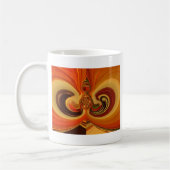 Abstracte wervelingen met Teardrop Center Art Prin Koffiemok (Links)