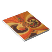 Abstracte wervelingen met Teardrop Center Art Prin Notitieblok (Schuin)