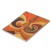 Abstracte wervelingen met Teardrop Center Art Prin Notitieblok (Linkerzijde)