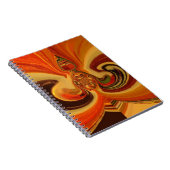 Abstracte wervelingen met Teardrop Center Art Prin Notitieboek (Rechterzijde)