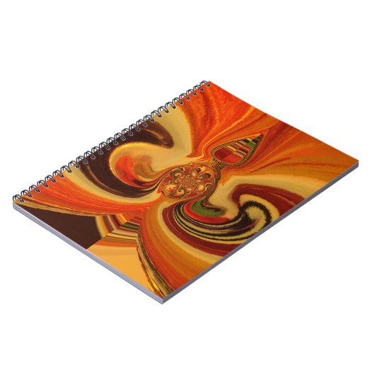 Abstracte wervelingen met Teardrop Center Art Prin Notitieboek (Linkerzijde)