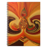 Abstracte wervelingen met Teardrop Center Art Prin Notitieboek (Voorkant)