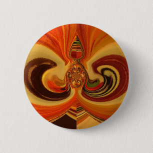 Abstracte wervelingen met Teardrop Center Art Prin Ronde Button 5,7 Cm