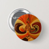 Abstracte wervelingen met Teardrop Center Art Prin Ronde Button 5,7 Cm (Voorkant /achterkant)