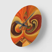 Abstracte wervelingen met Teardrop Center Art Prin Ronde Klok (Hoek)