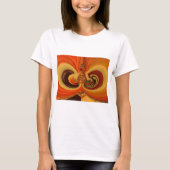 Abstracte wervelingen met Teardrop Center Art Prin T-shirt (Voorkant)