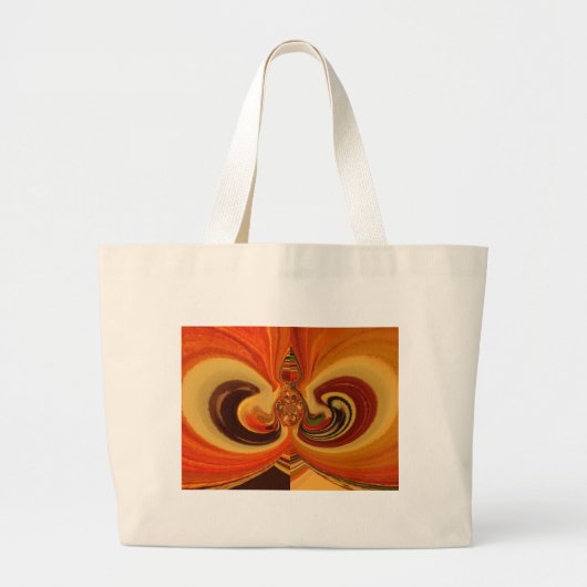 Abstracte wervelingen met traanvormig centrum kuns grote tote bag (Voorkant)