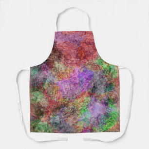  Abstracte wervelingen van kleuren Grey Squiggles Schort