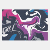 Abstracte wervelingen van koele en gedurfde kleure inpakpapier vel (Voorkant)