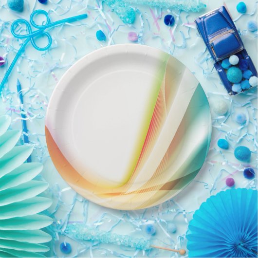 Abstracte wervelkolom 2 papieren bordje (Feest)